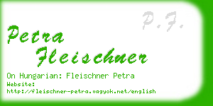 petra fleischner business card